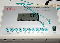 Electrostimulator and needle warmer. 